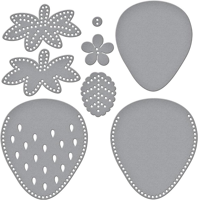 Spellbinders S6-256 Felt Berry Blossom Etched Dies from The Summer Felt Stitch & Create Collection by Nichol Spohr - Image 2